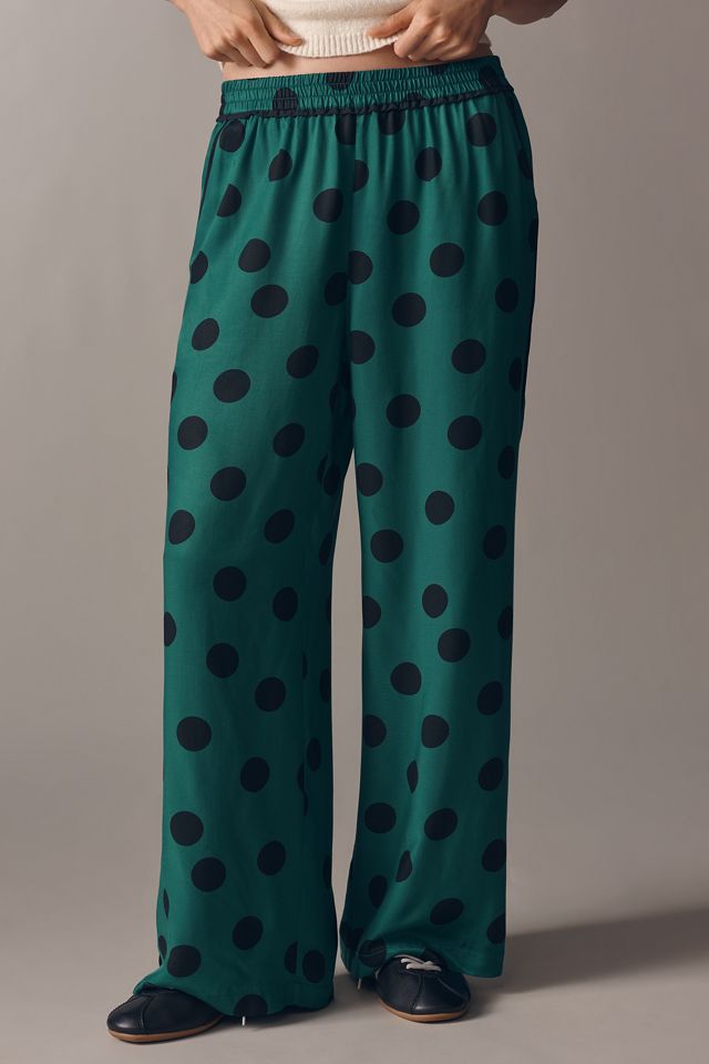 The Brooklin Printed Wide-Leg Pull-On Pants by Maeve #1