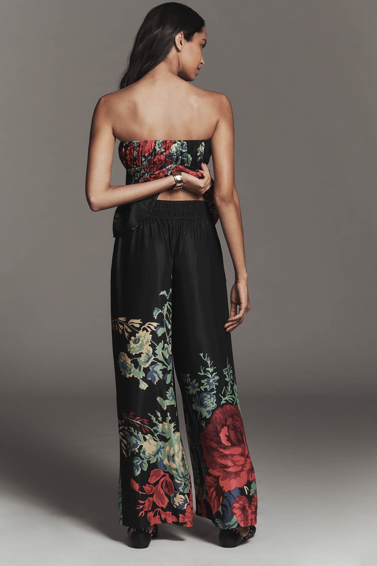 The Somerset Silky Printed Wide-Leg Pull-On Pants