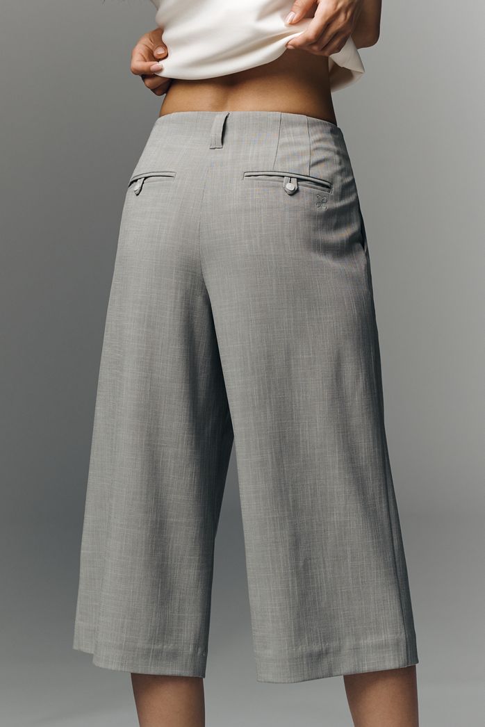 Maeve Pleated Cropped Trousers
