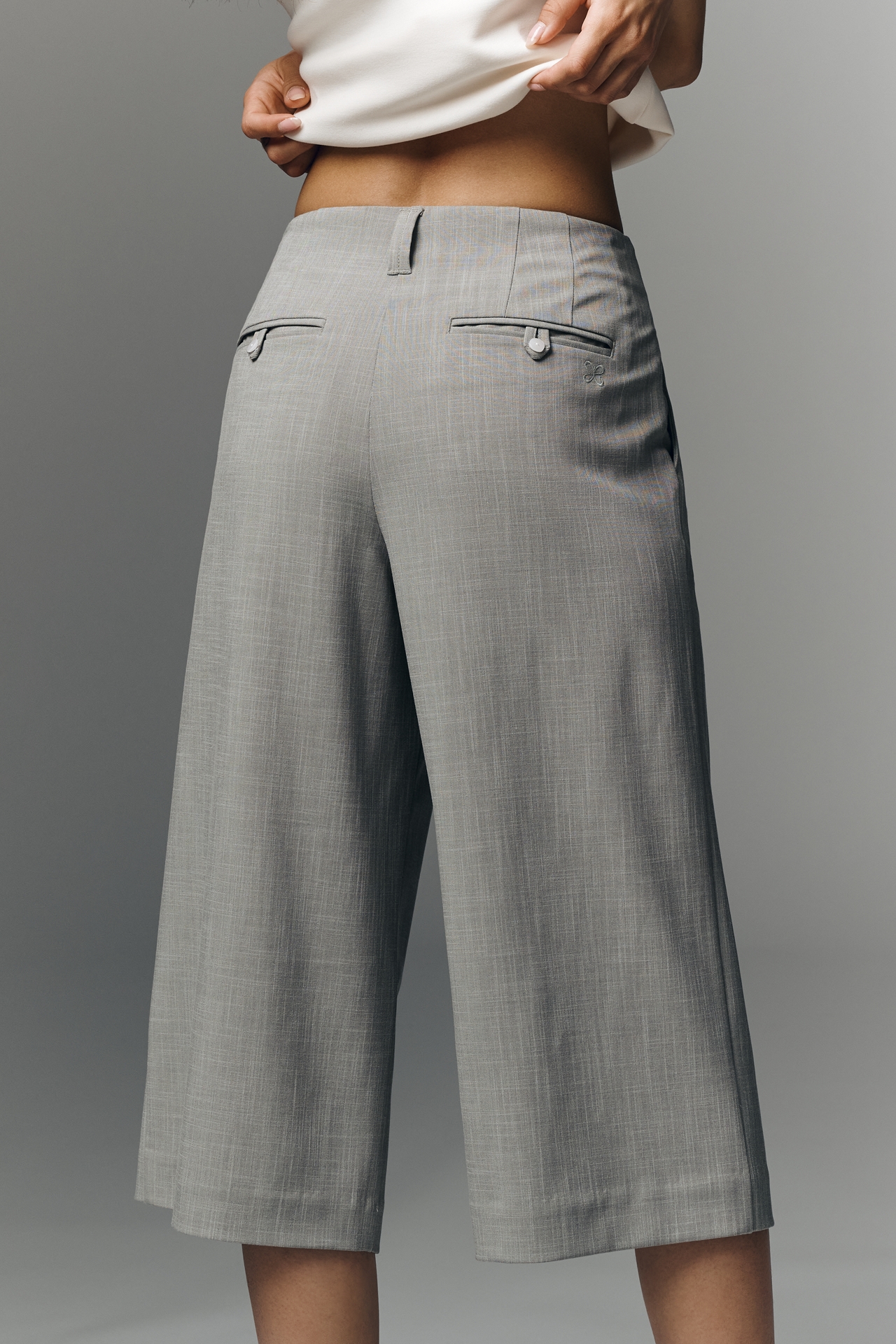 Maeve Pleated Chopped Trousers