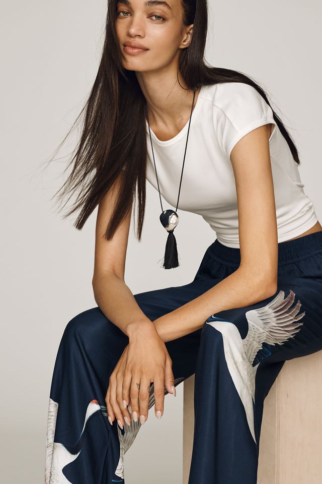 Maeve Brooklin Wide-Leg Track Pants #1