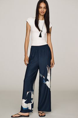 Maeve Brooklin Wide-Leg Track Pants