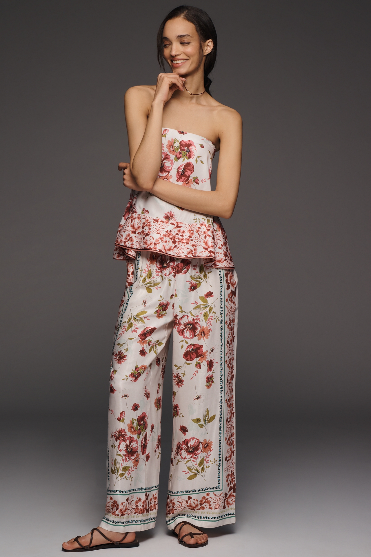 Brooklin Wide Leg Track Pants by Maeve