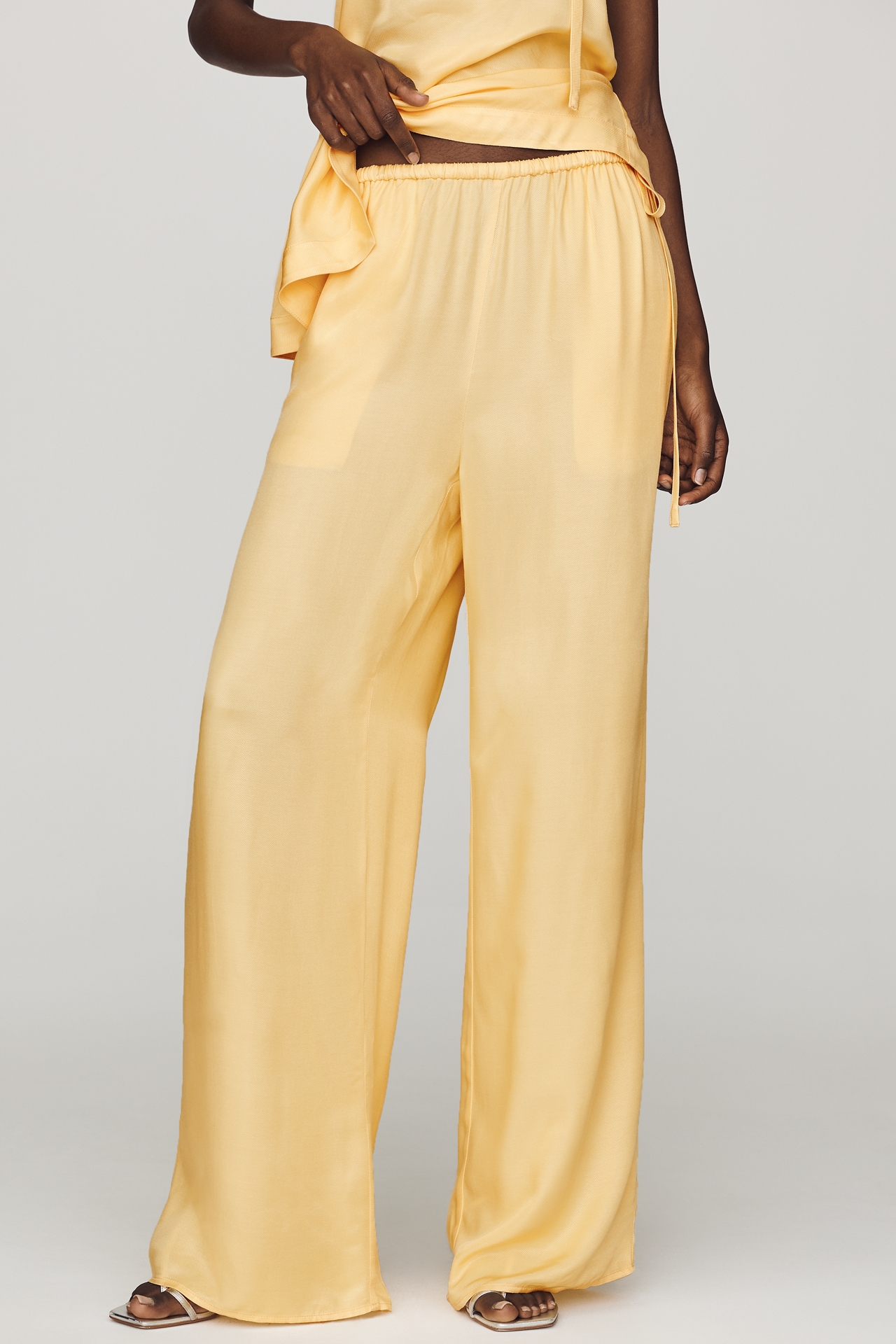 By Anthropologie Silky Wide-Leg Pants