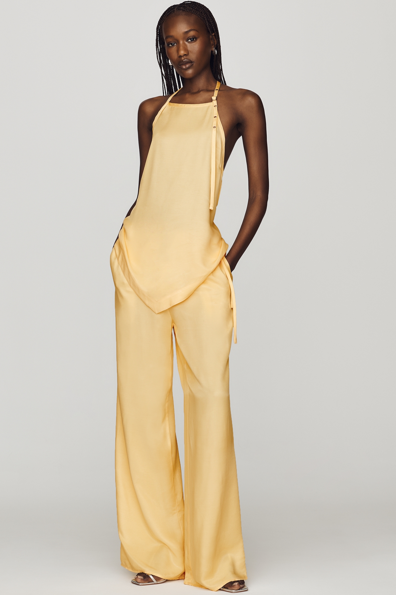 By Anthropologie Silky Wide-Leg Pants