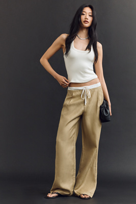 Maeve Double Waistband Pull-On Trousers