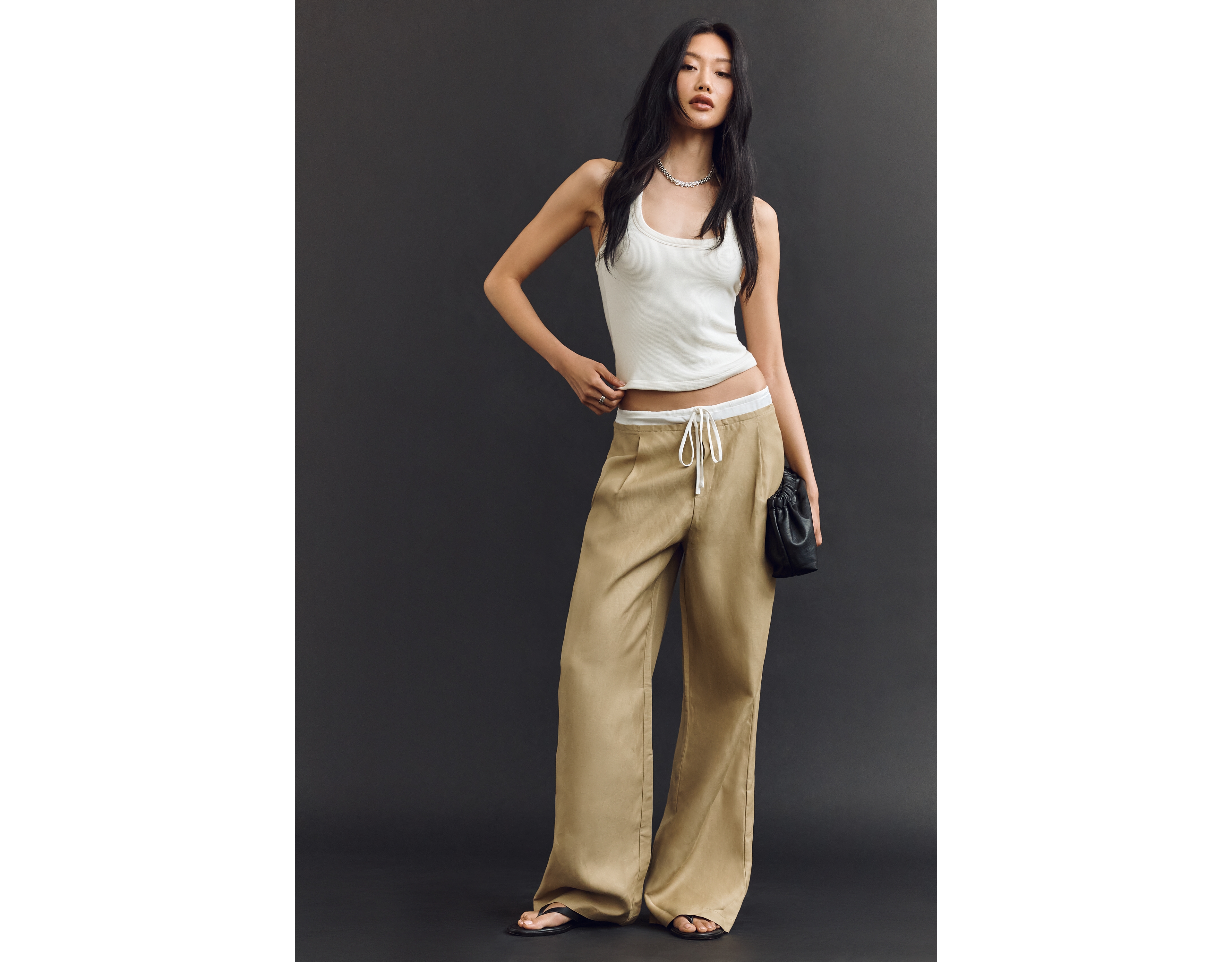 Maeve Double Waistband Pull-On Pants