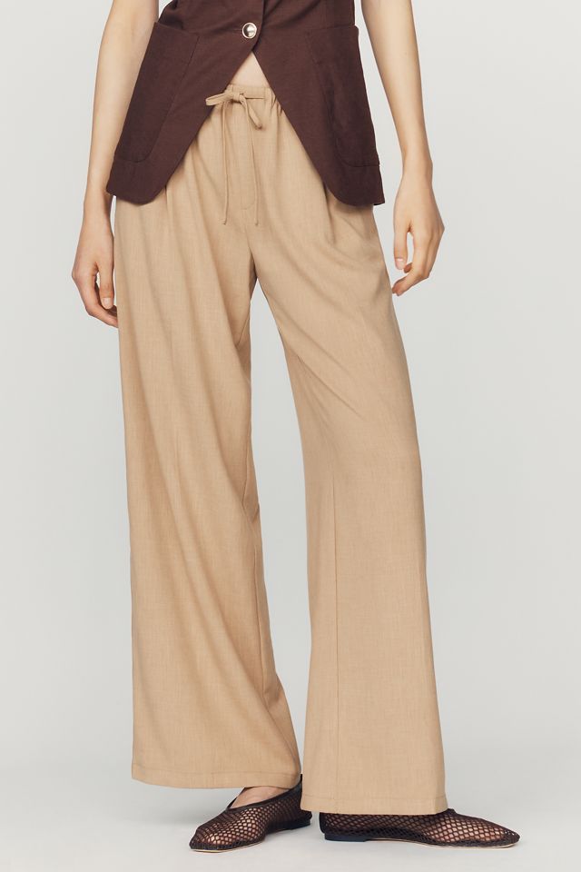 Maeve Landry Pleated Wide-Leg Trousers #1