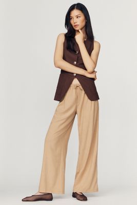 tan dress pants women HIGH WAIST (WOMENS) – HIRSHLEIFERS and a flattering slit in the leg Ladies - Light Khaki Green