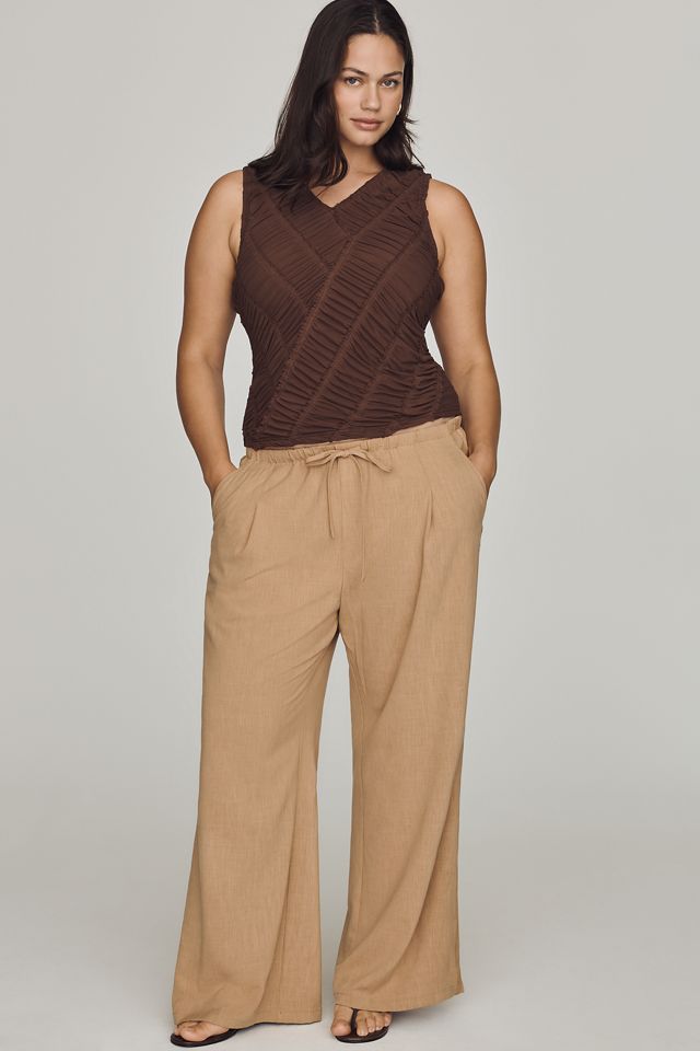Maeve Landry Pleated Wide-Leg Trousers #4