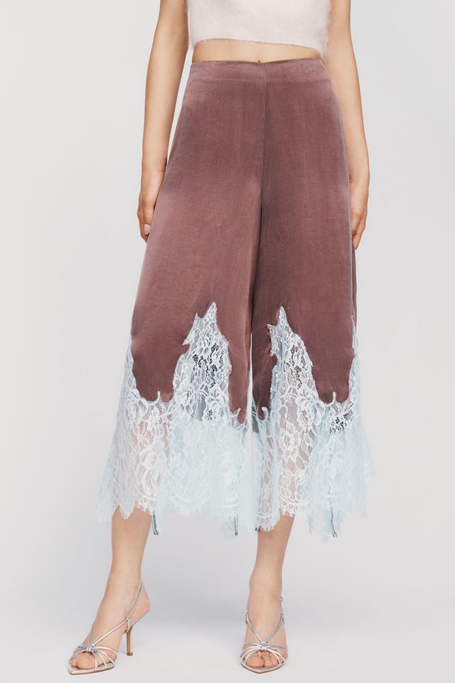 Maeve Lace Trim Culotte Pants #5