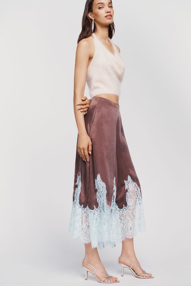 Maeve Lace Trim Culotte Pants #7