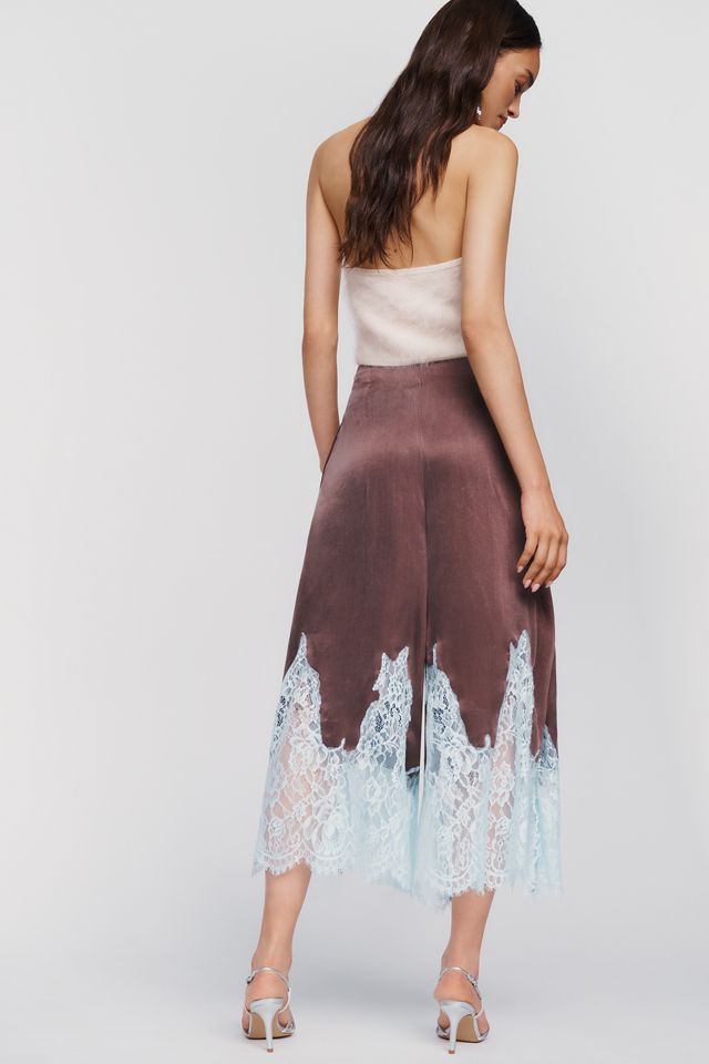 Maeve Lace Trim Culotte Pants #8