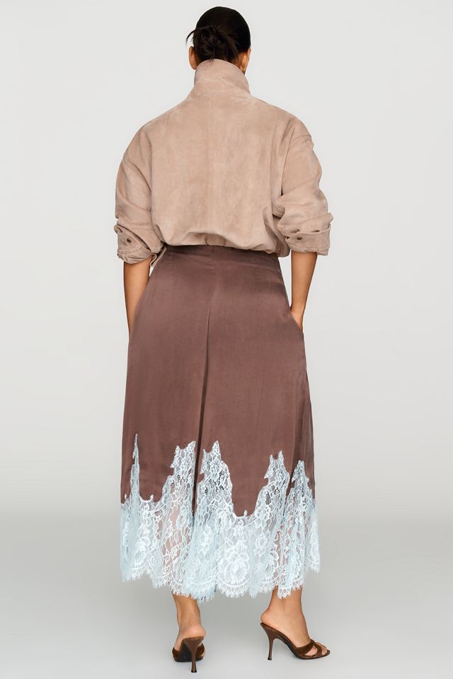 Maeve Lace Trim Culotte Pants #3