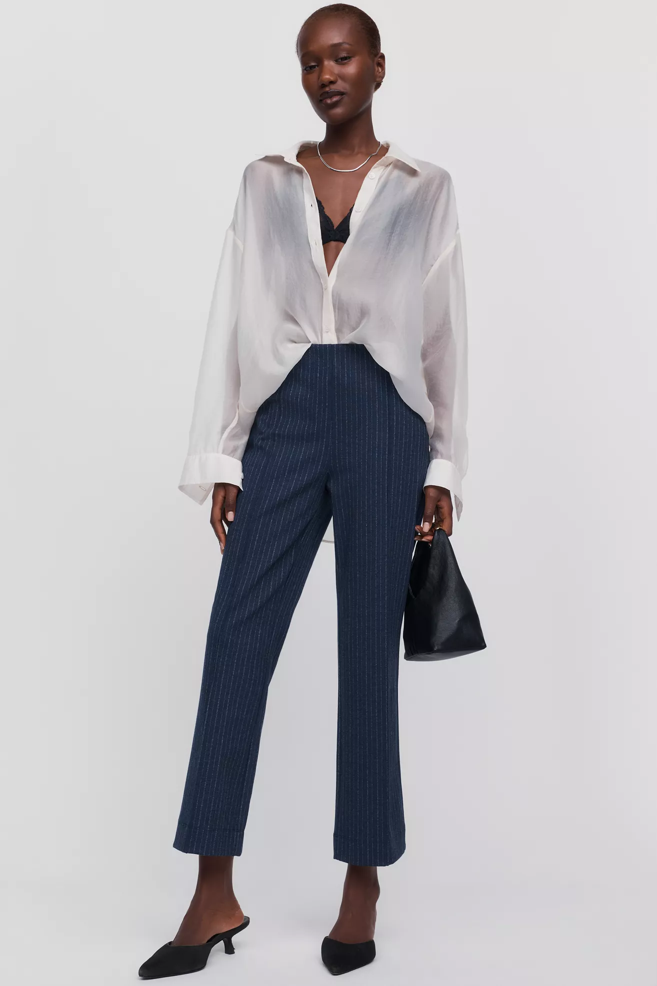 Maeve Poppy Kick-Flare Pull-On Pants