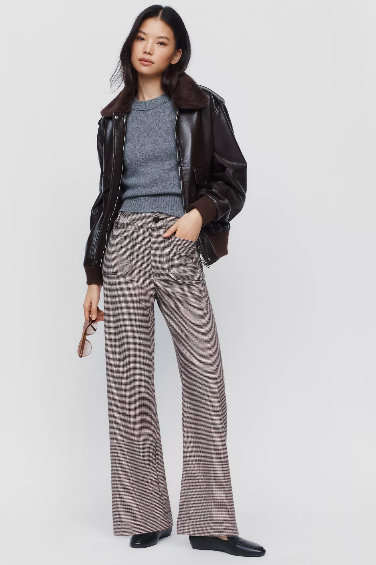 Maeve Colette Full Length Wide Leg Knit Pants
