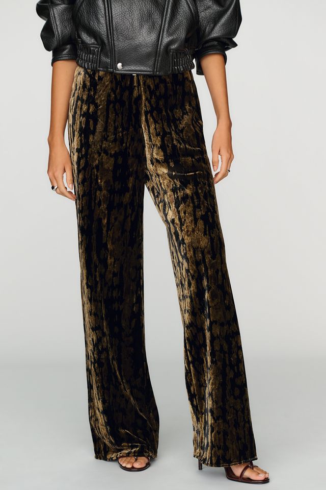 By Anthropologie Samt-Hose mit weitem Bein #1