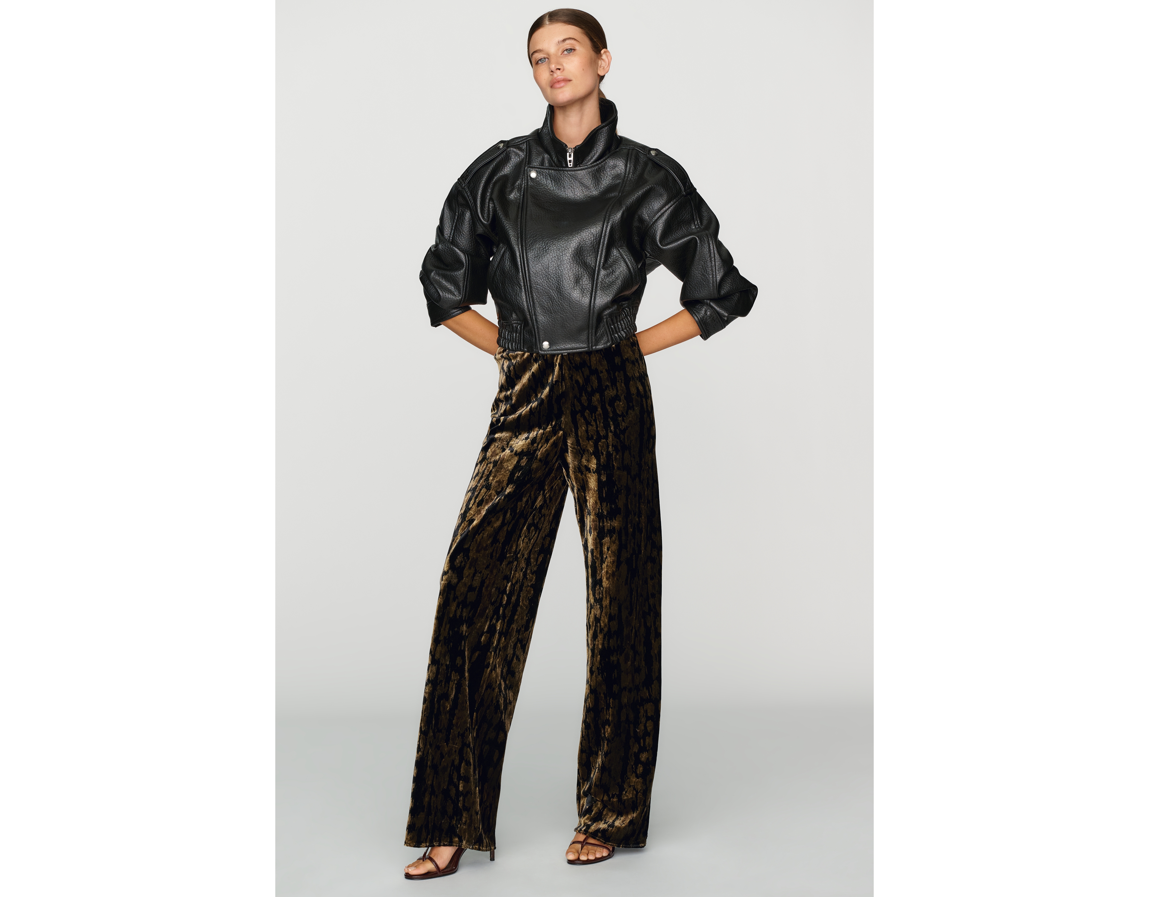 By Anthropologie Velvet High-Rise Wide-Leg Pants