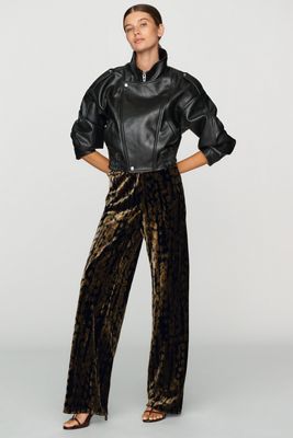 By Anthropologie Samt-Hose mit weitem Bein