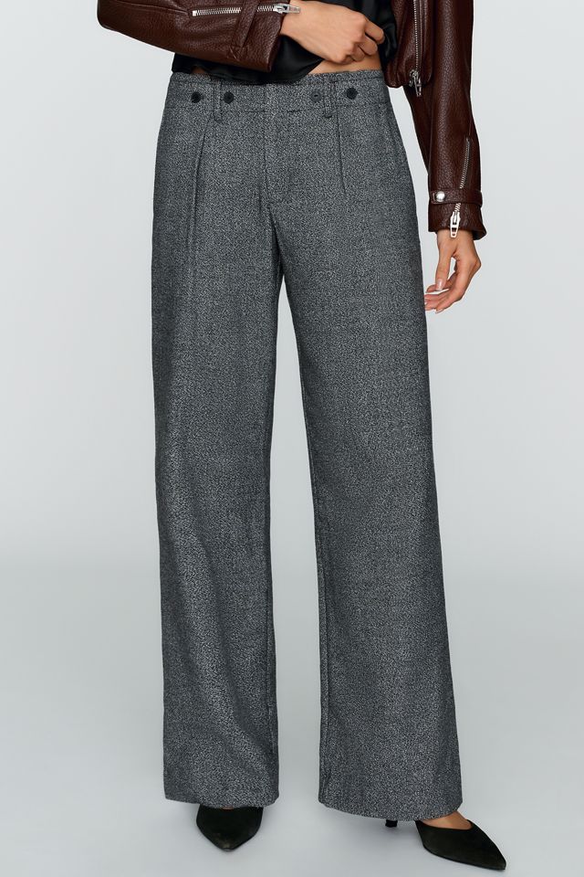 Maeve Wool-Blend Low-Rise Trousers #1