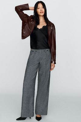 Maeve Wool-Blend Low-Rise Trousers
