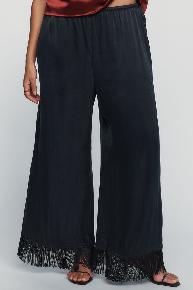Maeve Fringed High Rise Ankle Length Pants #6