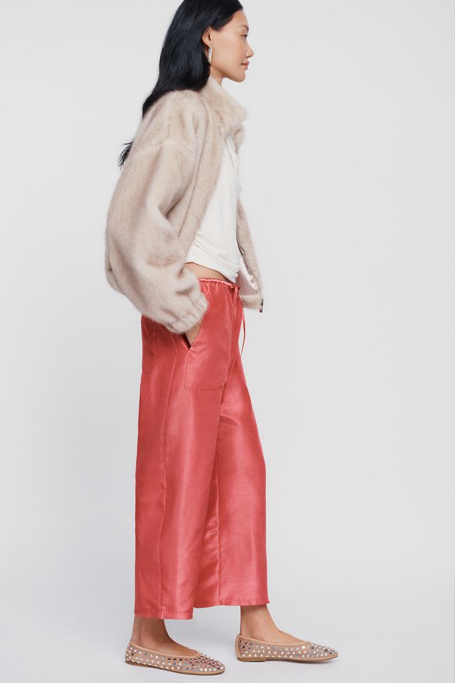 Pantalon fuselé en taffetas Marnie Maeve #1