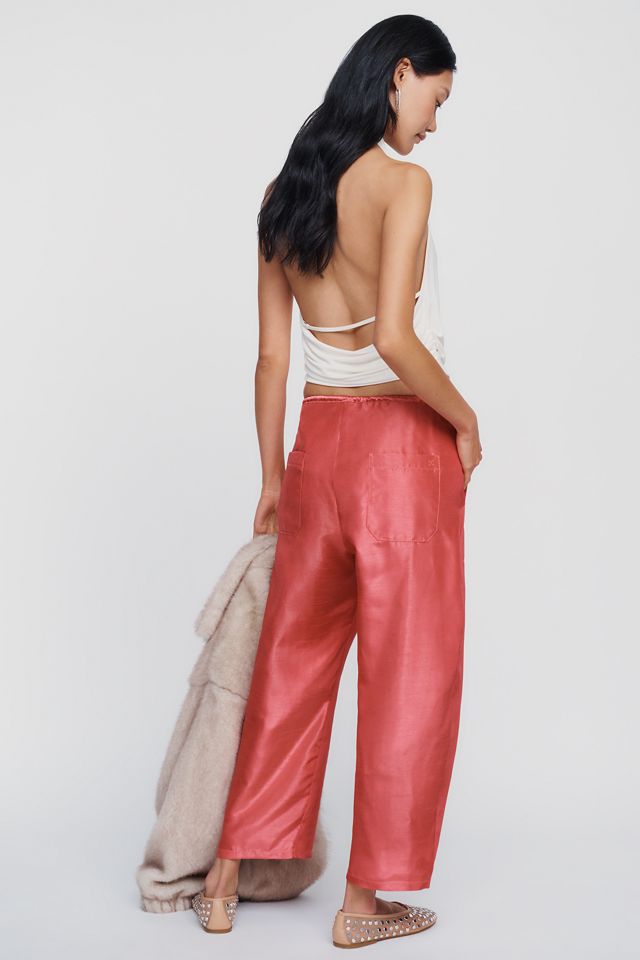 Pantalon fuselé en taffetas Marnie Maeve #3