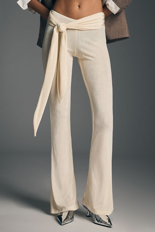 Lioness Butterfly Belted Knit Pants #1