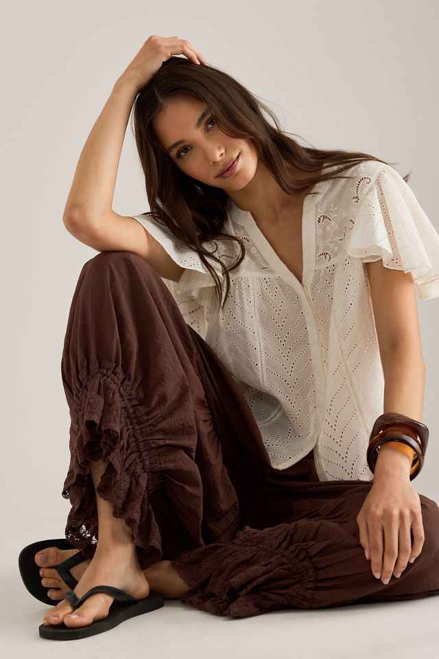 Pantalones Globo de Encaje Estilo Genio By Anthropologie #2