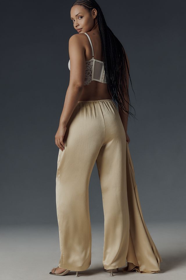 すーママ　meer. MAT SATIN RELAXPANTS/WHT MEER. MAT SATIN RELAX PANTS(WHT)