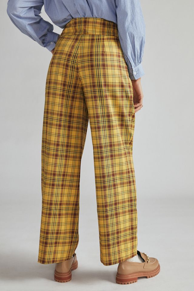 Plaid Wide-Leg Pants #2