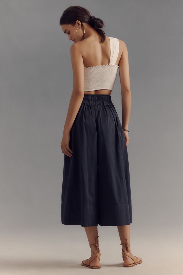 Pantalones Cortos Poplin de Pierna Ancha Maeve #1