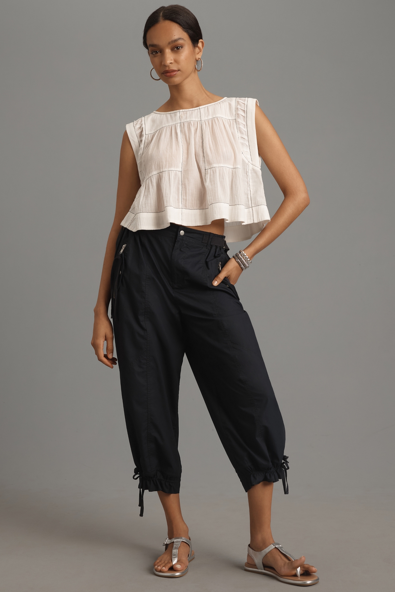 By Anthropologie Cropped Parachute Pants