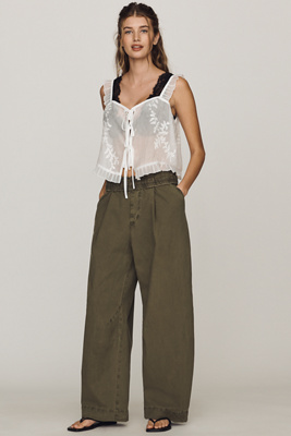 By Anthropologie Vintage Foldover Trousers