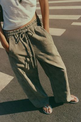 Pilcro Izzie Relaxed Full-Length Cargo Barrel Pants