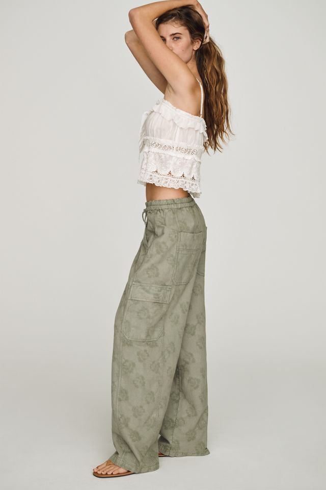Pilcro Izzie Relaxed Pull On Full Length Barrel Pants | Anthropologie