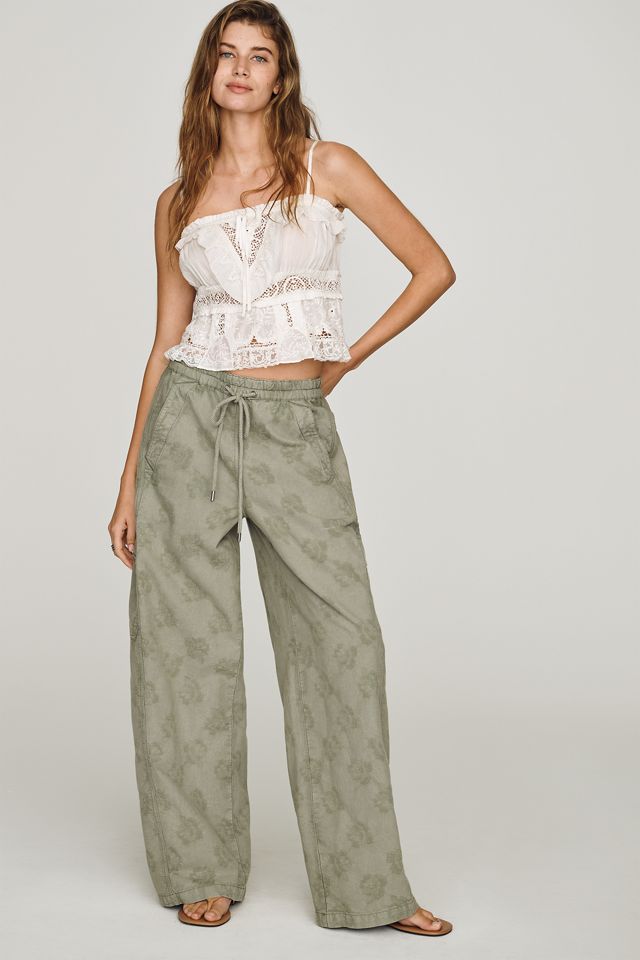 Pilcro Izzie Relaxed Pull On Full Length Barrel Pants | Anthropologie
