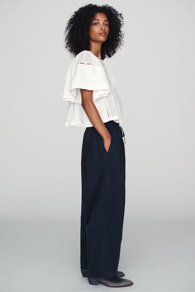 By Anthropologie Tie-Front Wide-Leg Pull-On Pants #1