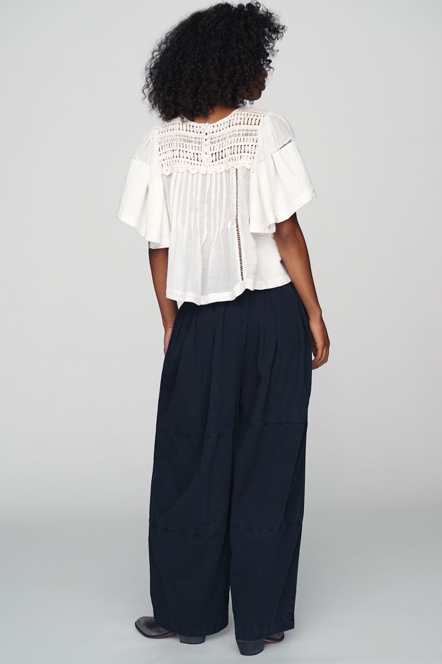 By Anthropologie Tie-Front Wide-Leg Pull-On Pants #3