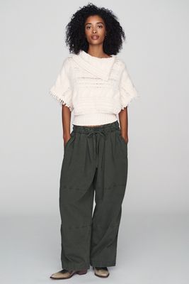 By Anthropologie Tie-Front Wide-Leg Pull-On Pants