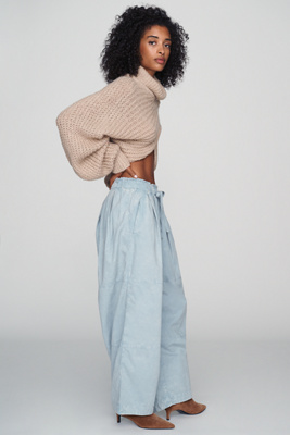 By Anthropologie Tie-Front Wide-Leg Pull-On Pants