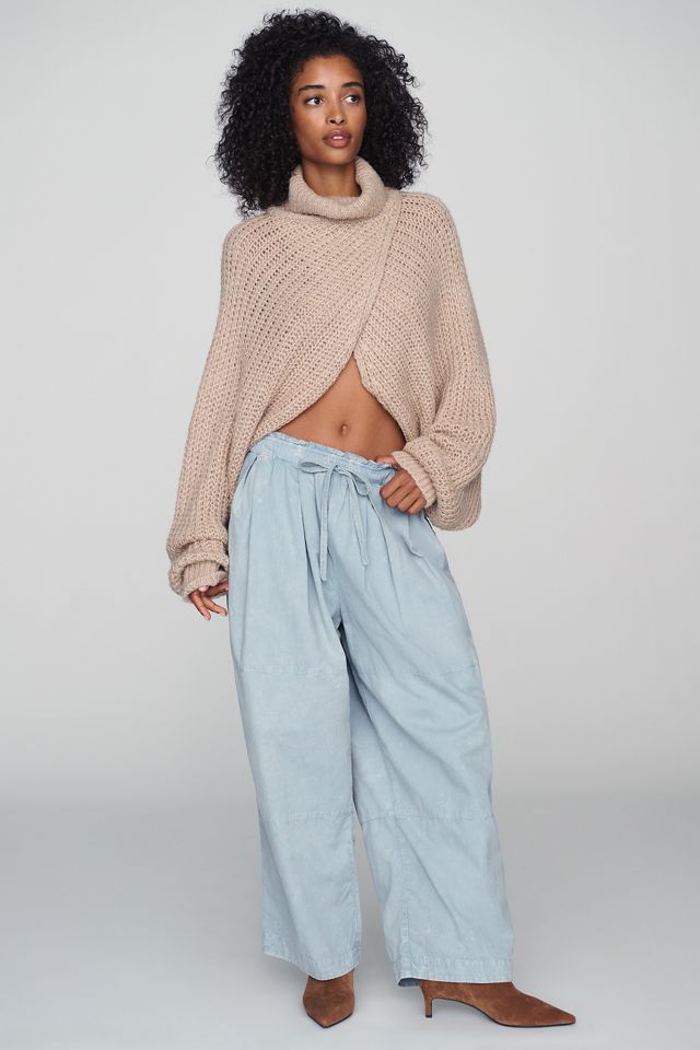 By Anthropologie Tie-Front Wide-Leg Pull-On Pants #1
