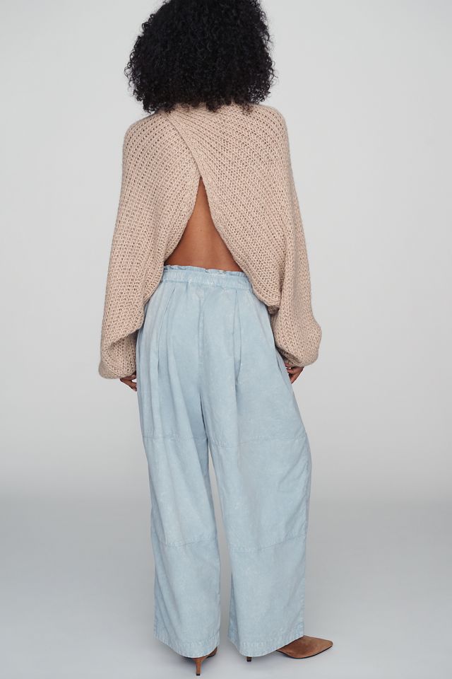 By Anthropologie Tie-Front Wide-Leg Pull-On Pants #3