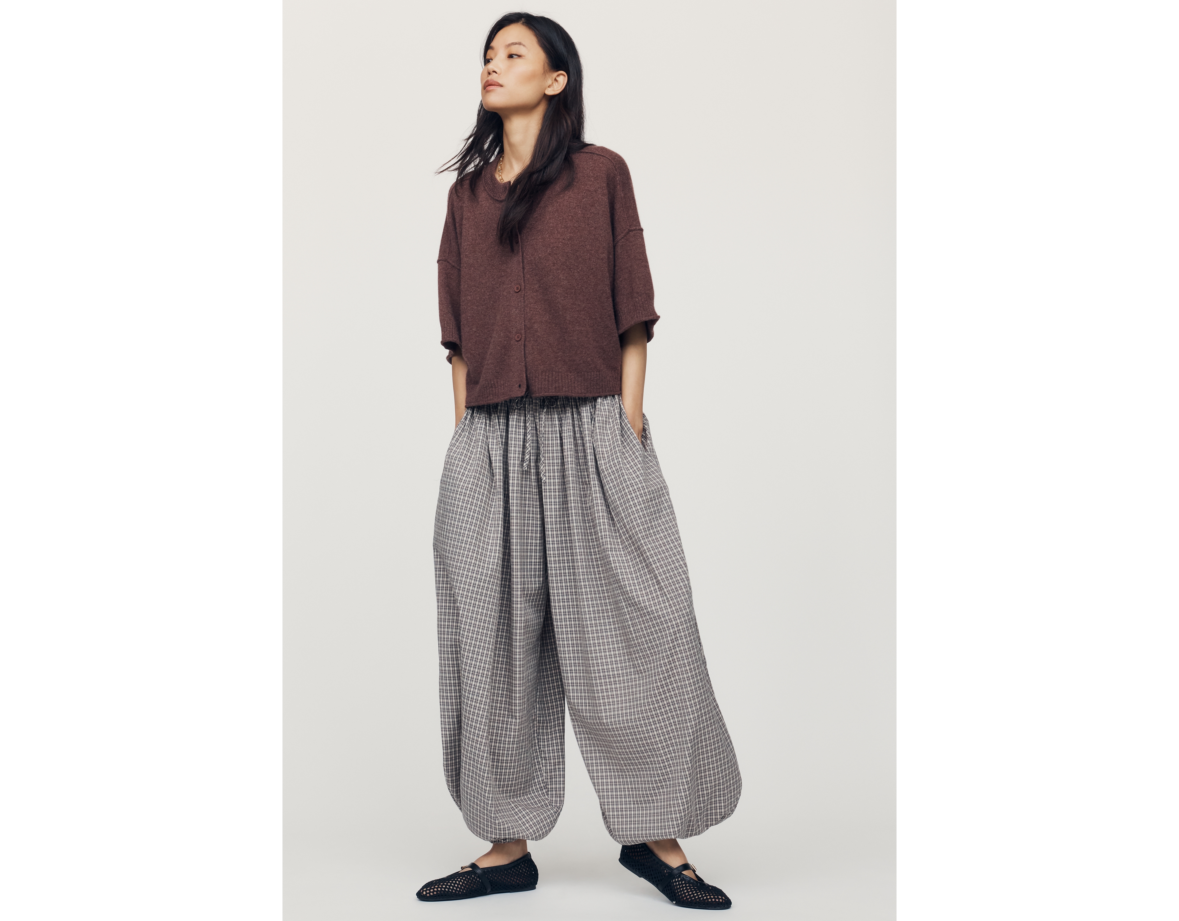 Daisy Street Sesame 100% Cotton Harem Pants