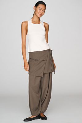 Muse Assembly Milly Wrap-Skirt Trousers