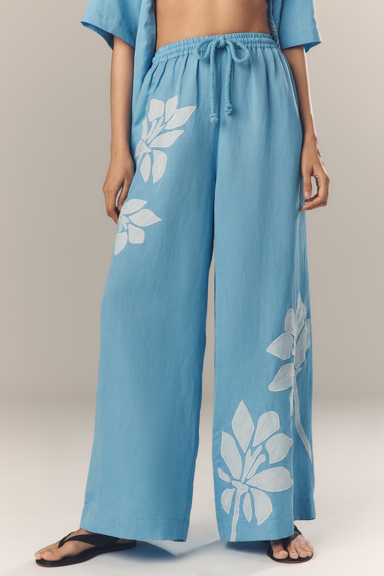 Significant Other Tammy Linen Blend Wide-Leg Pants