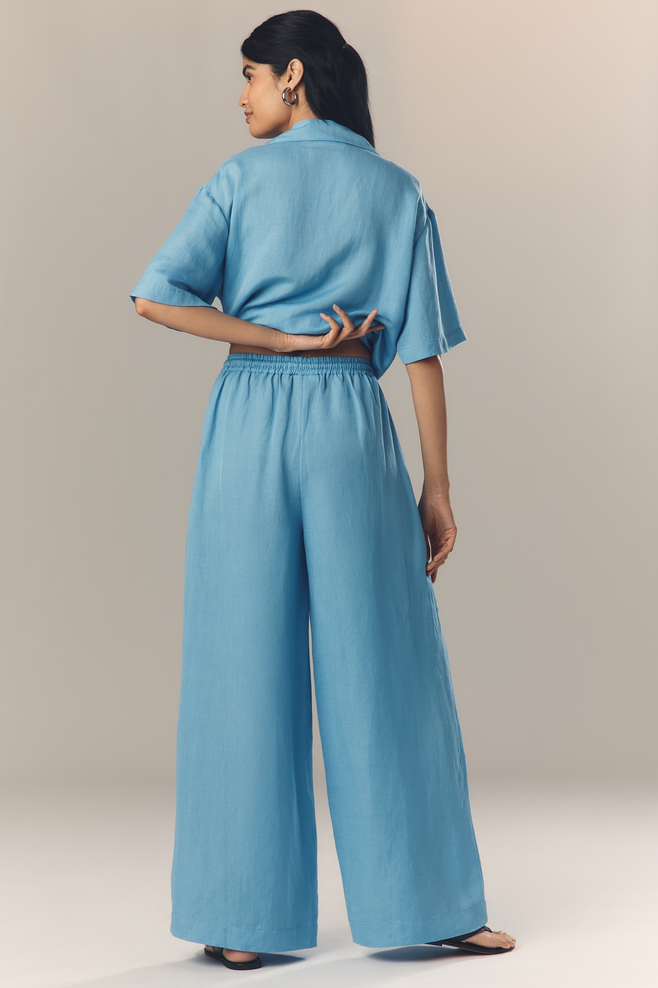 Significant Other Tammy Linen Blend Wide-Leg Pants