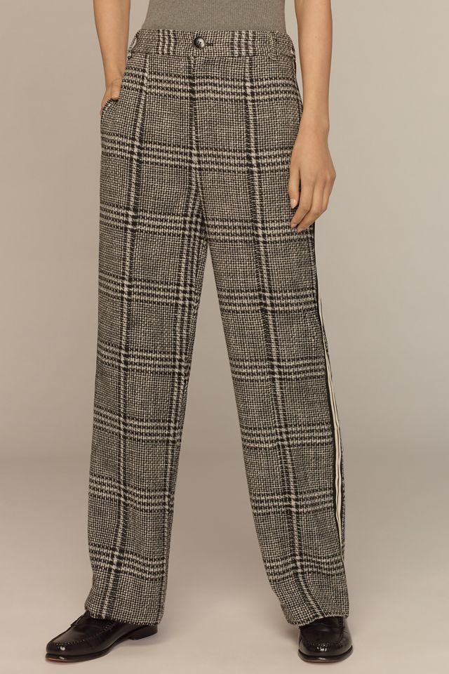 By Anthropologie Pull-On Plaid Track Pants #1