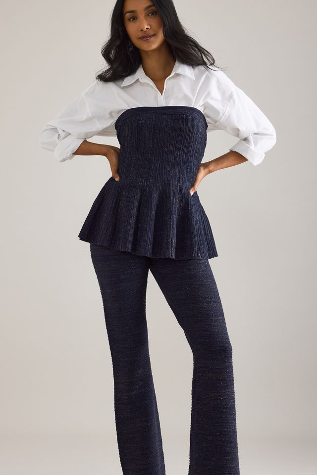 By Anthropologie Shine Knit Trousers #4